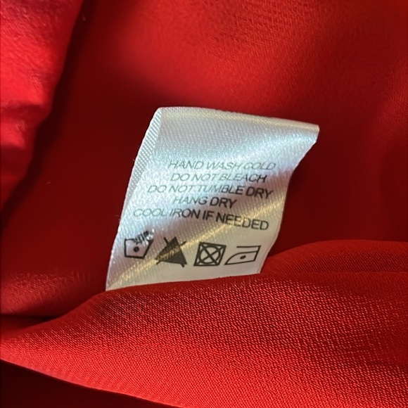 L'Academie Red Sexy Low Cut V “The Russell” Blouse- XS - Picture 14 of 14